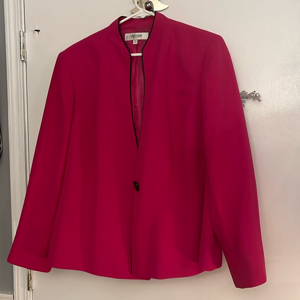 Jones New York Hot Pink Single-Button Blazer